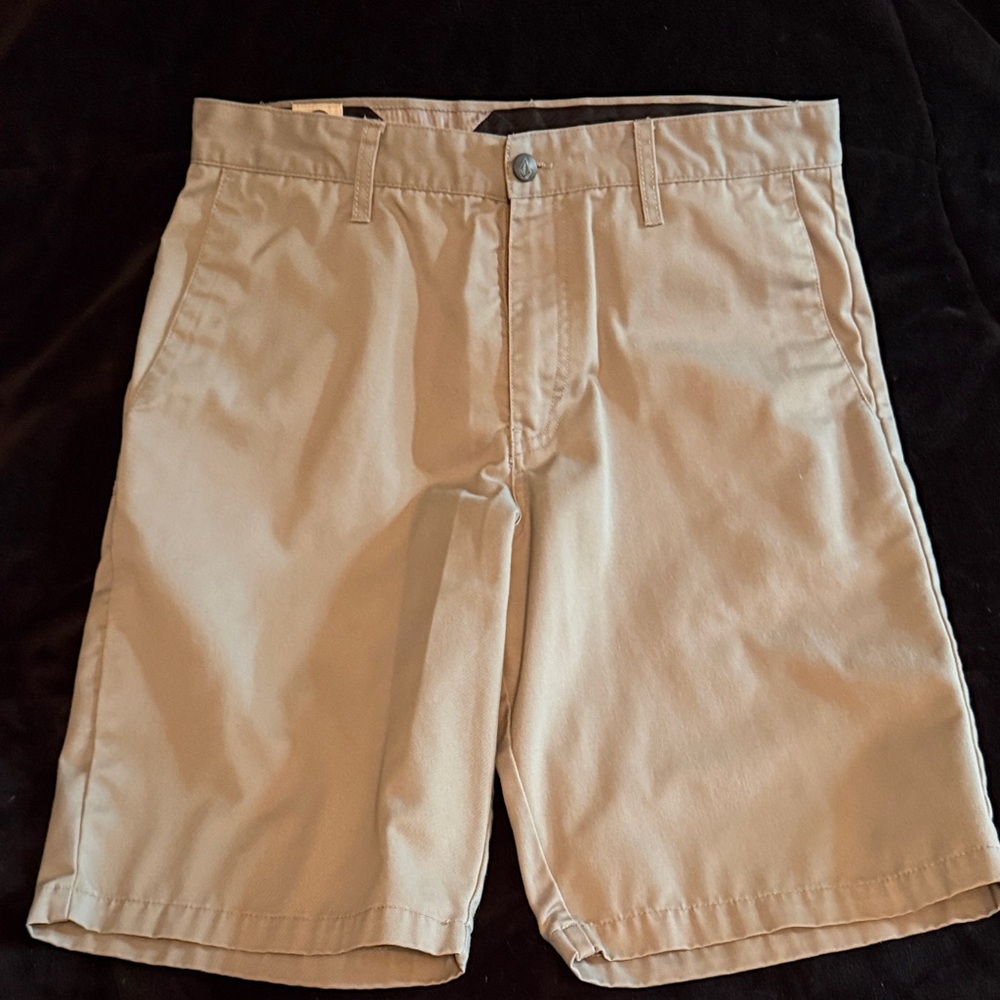 Volcom Khaki Flat Front Men's Shorts